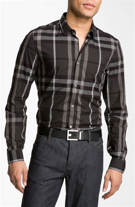 burberry shirts for men black.